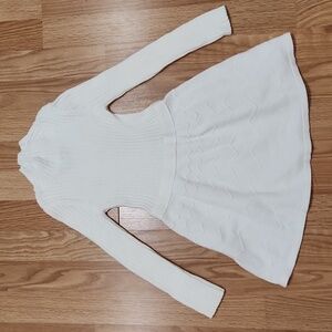 Rachel Zoe girls ivory knit sweater dress mock turtleneck size 5